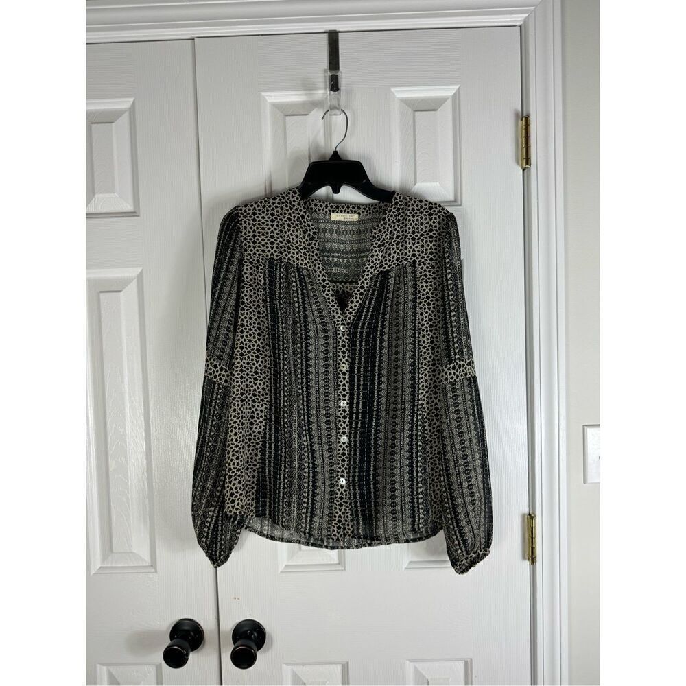Lovestitch Womens Boho Long Sleeve Blouse Size M